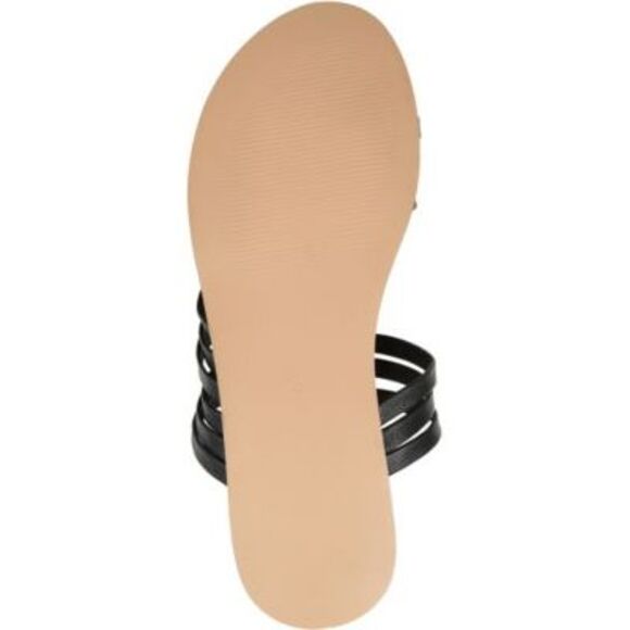 JOURNEE COLLECTION Womens Black Consuelo Wedge Slip On Slide Sandals Shoes 7.5 M - Picture 4 of 4